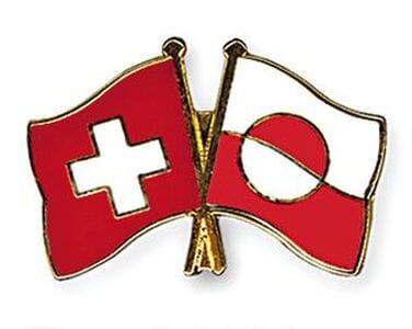 Freundschaftspin Schweiz-Gr&ouml;nland | Gr&ouml;sse ca. 22mm - Bild 1