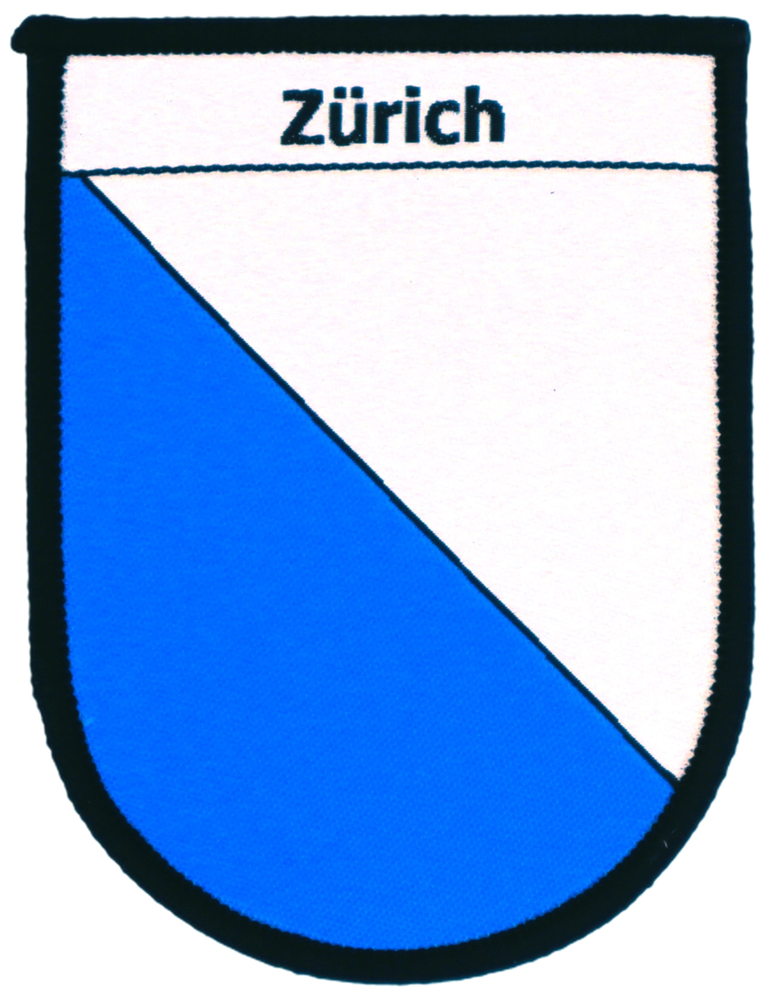 Patch gewoben zum aufb&uuml;geln Z&uuml;rich Wappen unten rund | 6 x 8 cm - Bild 1