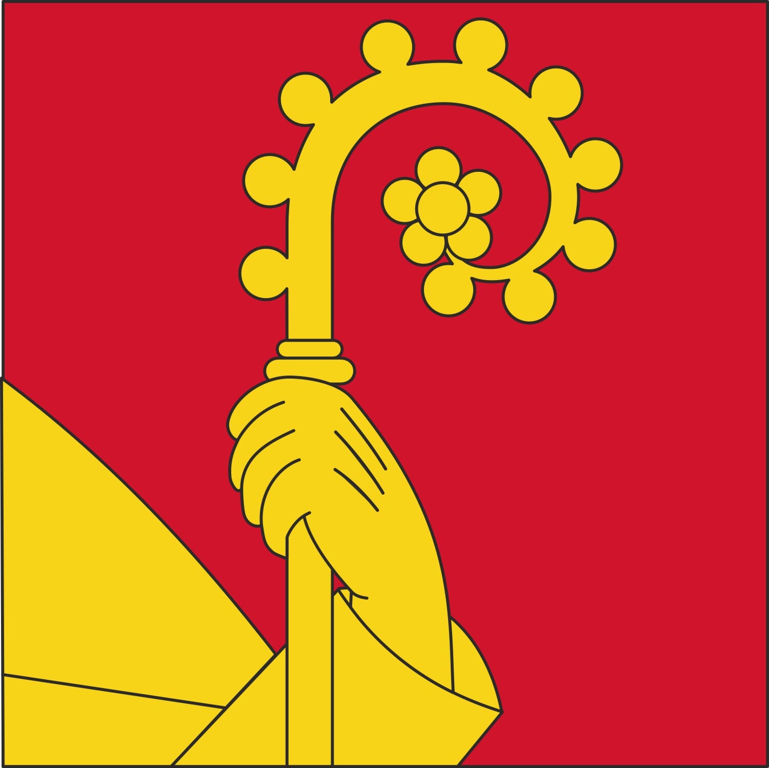 Fahne Gemeinde 9220 Bischofszell (TG) | 30 x 30 cm und Gr&ouml;sser - Bild 1