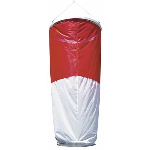 Warnsack rot / weiss f&uuml;r Schiessst&auml;nde in Top-Qualit&auml;t | 100/60 x 200 cm - Bild 1