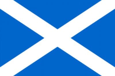 Schottland (helles Blau) Fahne gedruckt | 60 x 90 cm - Bild 1
