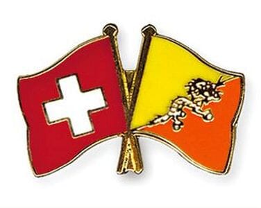 Freundschaftspin Schweiz-Bhutan | Gr&ouml;sse ca. 22mm - Bild 1