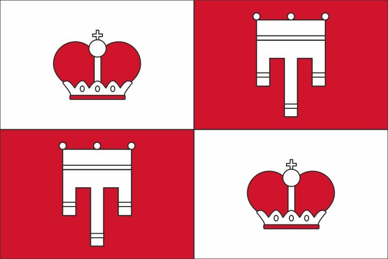 Fahne Gemeinde 9490 Vaduz FL QUER| 20 x 30 cm und Gr&ouml;sser - Bild 1
