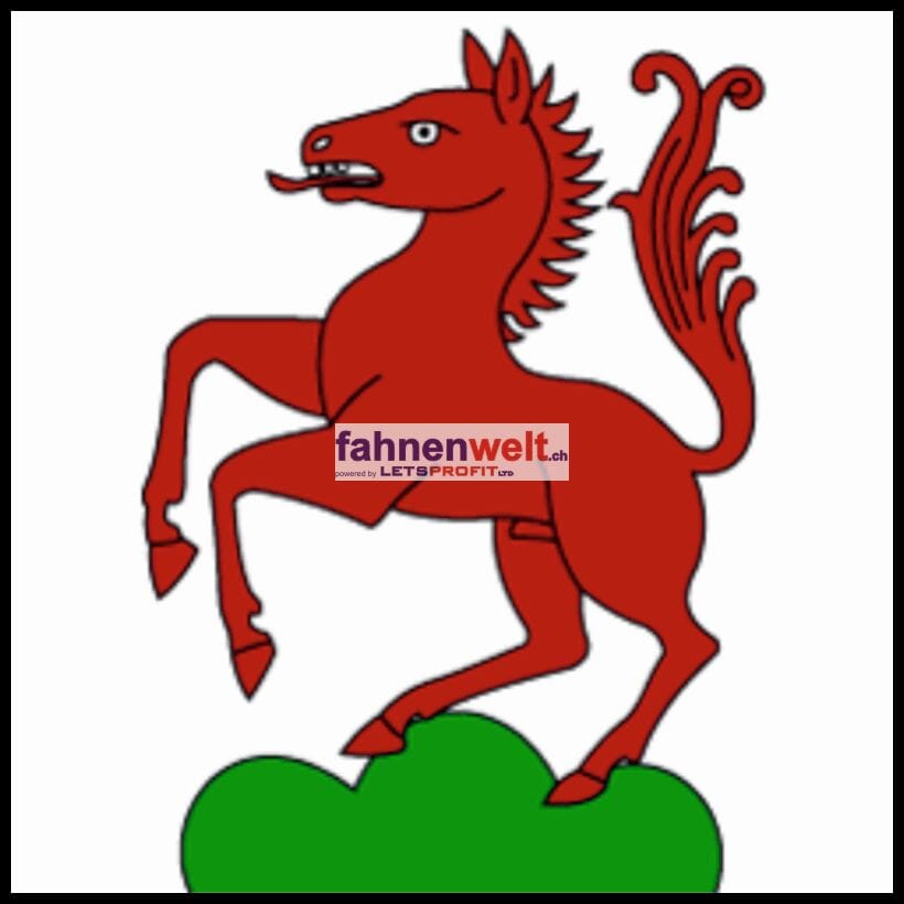 Fahne Gemeinde 2842 Rossemaison (JU) | 30 x 30 cm und Gr&ouml;sser - Bild 1
