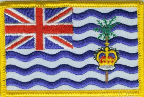 Patch Sticker zum aufb&uuml;geln Britisches Territoriumim Indischen Ozean | 5.5 x 9 cm - Bild 1