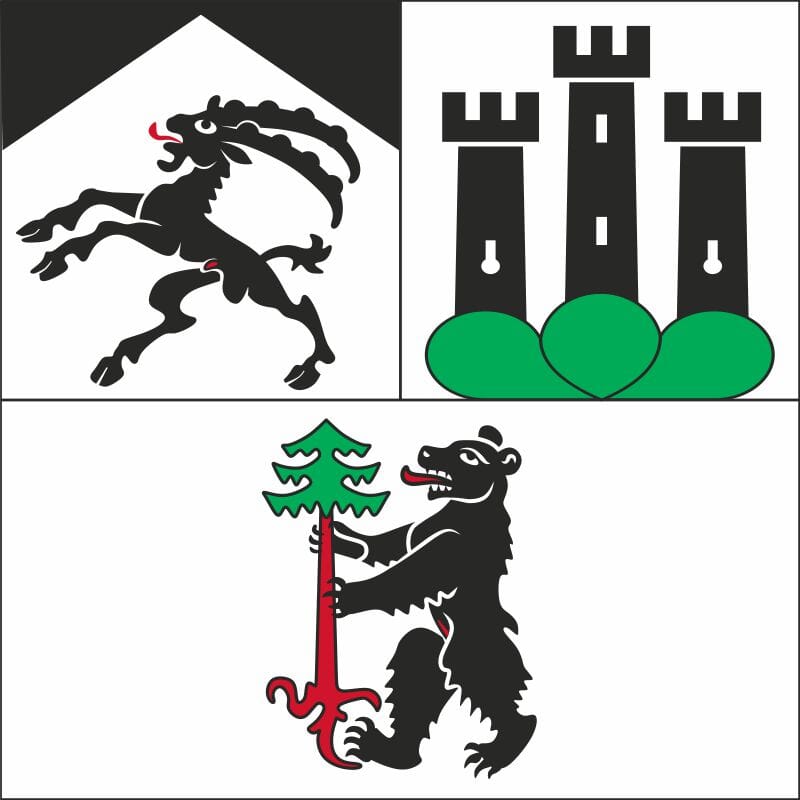 Fahne Gemeinde 7530, 7542, 7543 Zernez (GR) | 30 x 30 cm und Gr&ouml;sser - Bild 1