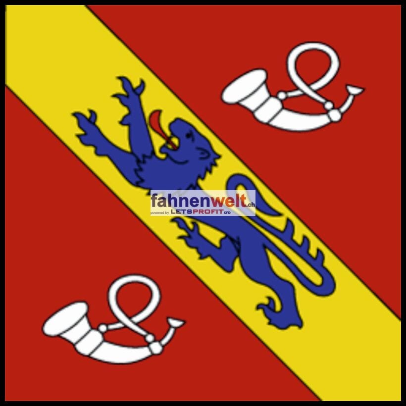 Fahne Gemeinde 1728 Rossens Ehemalige Gemeinde (FR) | 30 x 30 cm und Gr&ouml;sser - Bild 1