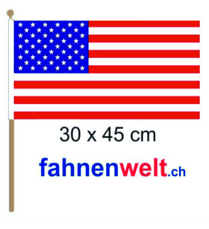 USA Fahne / Flagge am Stab | 30 x 45 cm - Bild 1