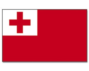 Tonga Hissfahne gedruckt im Querformat | 90 x 150 cm - Bild 1