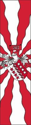 Flatter-Fahne geflammt Wallis | 80 x 200 cm und Gr&ouml;sser - Bild 1