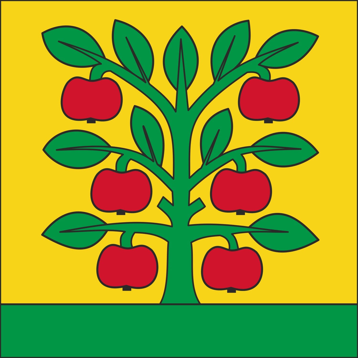 Fahne Gemeinde 3257 Grossaffoltern (BE) | 30 x 30 cm und Gr&ouml;sser - Bild 1