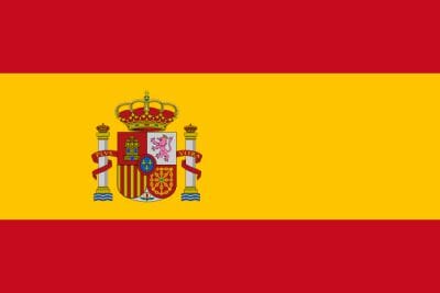 Spanien mit Wappen Fahne gedruckt | 60 x 90 cm - Bild 1