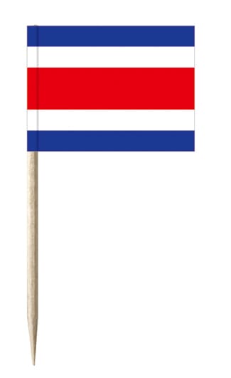 Mini-Fahnen Costa Rica Pack &agrave; 50 St&uuml;ck | 30 x 40 mm - Bild 1