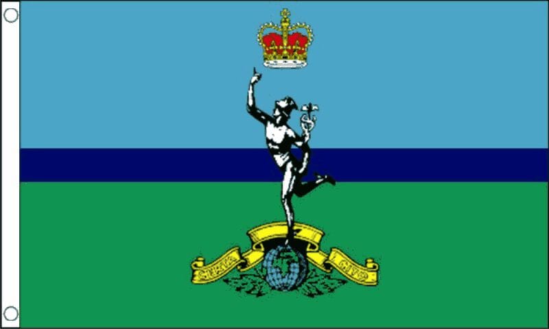 K&ouml;nigliche Signalgruppe/Royal Signals Corps Fahne gedruckt | 90 x 150 cm - Bild 1