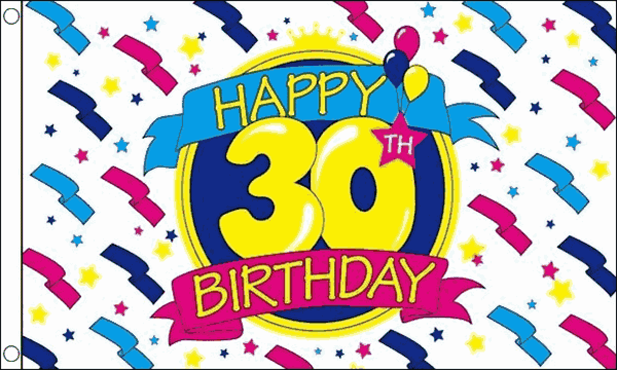 Happy Birthday Geburtstags Fahnen ver. Zahlen / Flagge gedruckt | 90 x 150 - Bild 2