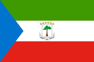 &Auml;quatorialguinea gedruckt im Querformat | 90 x 150 cm - Bild 1