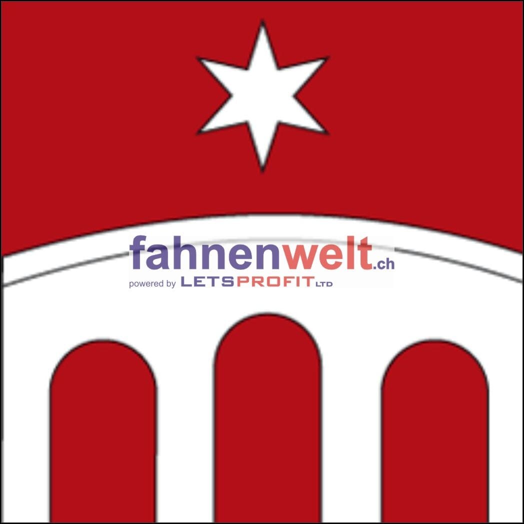 Fahne Gemeinde 2733 Pontenet Ehemalige Gemeinde (BE) | 30 x 30 cm und Gr&ouml;sser - Bild 1