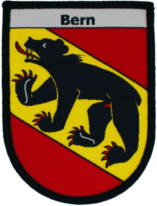 Patch gewoben zum aufb&uuml;geln Bern Wappen unten rund | 6 x 8 cm - Bild 1