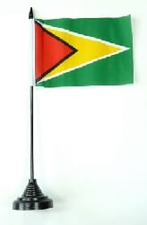 Guyana Tisch-Fahne mit Fuss | 10 x 15 cm - Bild 1