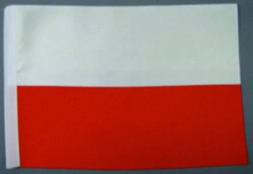 Polen Tisch-Fahne DeLuxe ohne St&auml;nder | 15.5 x 24 cm - Bild 2