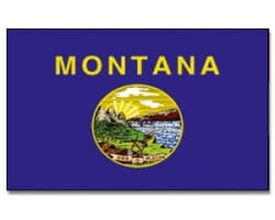 Montana Hissfahne gedruckt im Querformat | 90 x 150 cm - Bild 1