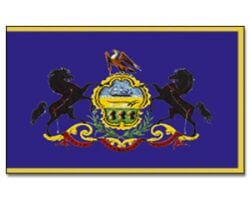 Pennsylvania gedruckt im Querformat | 90 x 150 cm - Bild 1