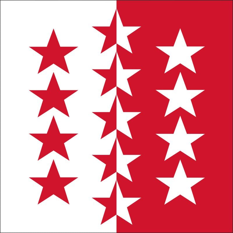 50% Fahne Wallis (VS) ohne schwarze Umrandung | 100 x 100 cm | Multi-Flag - Bild 1