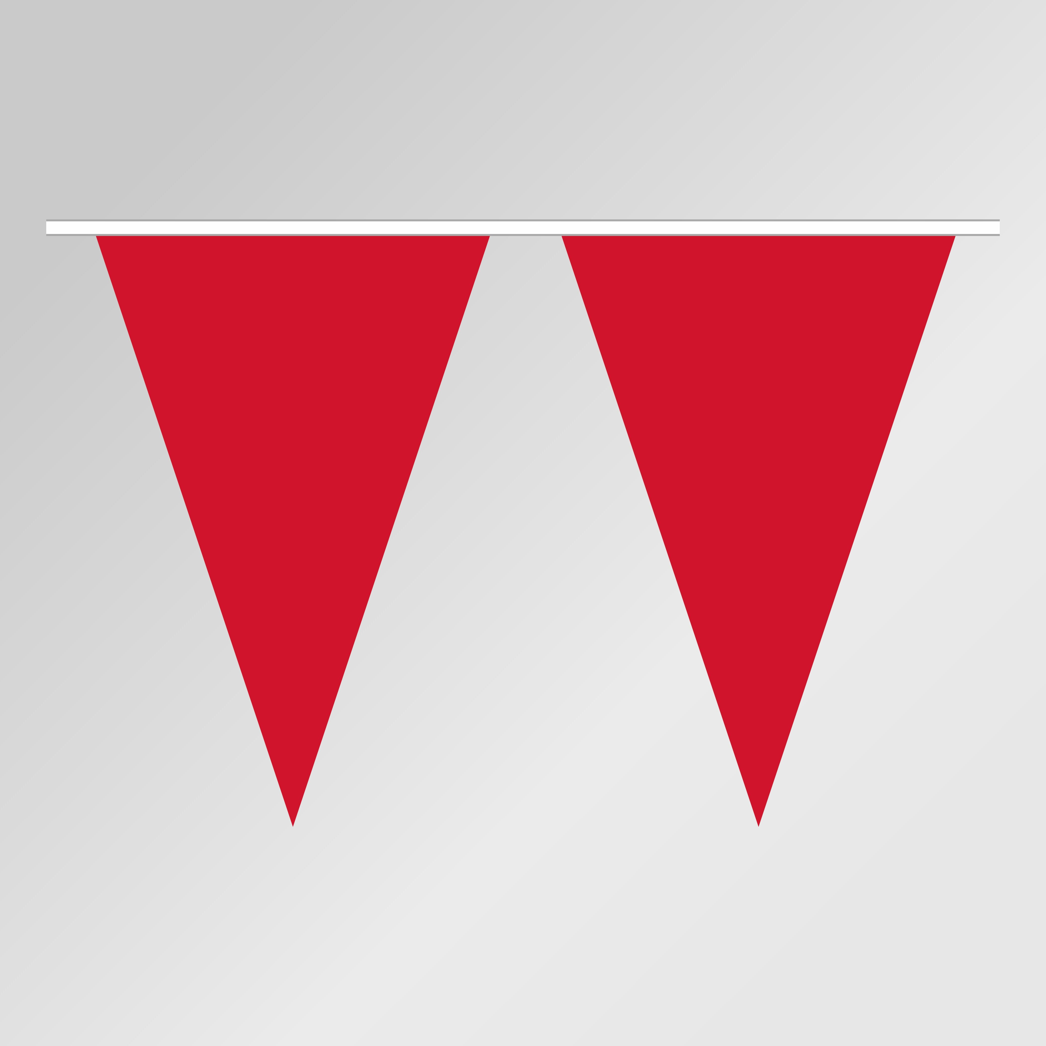 Wimpelkette rot aus Stoff | 50 Wimpel | 19 &times; 30 cm | 20 m - Bild 1