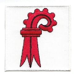 Patch Sticker zum aufb&uuml;geln Basel Landschaft | 7 x 7 cm - Bild 1