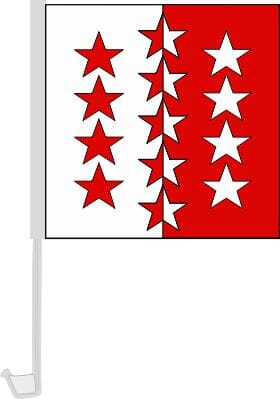 Autofahne / Autoflagge Wallis | 30 x 30 cm - Bild 1