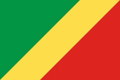 Republik Kongo Brazzaville Hissfahne gedruckt im Querformat | 90 x 150 cm - Bild 1