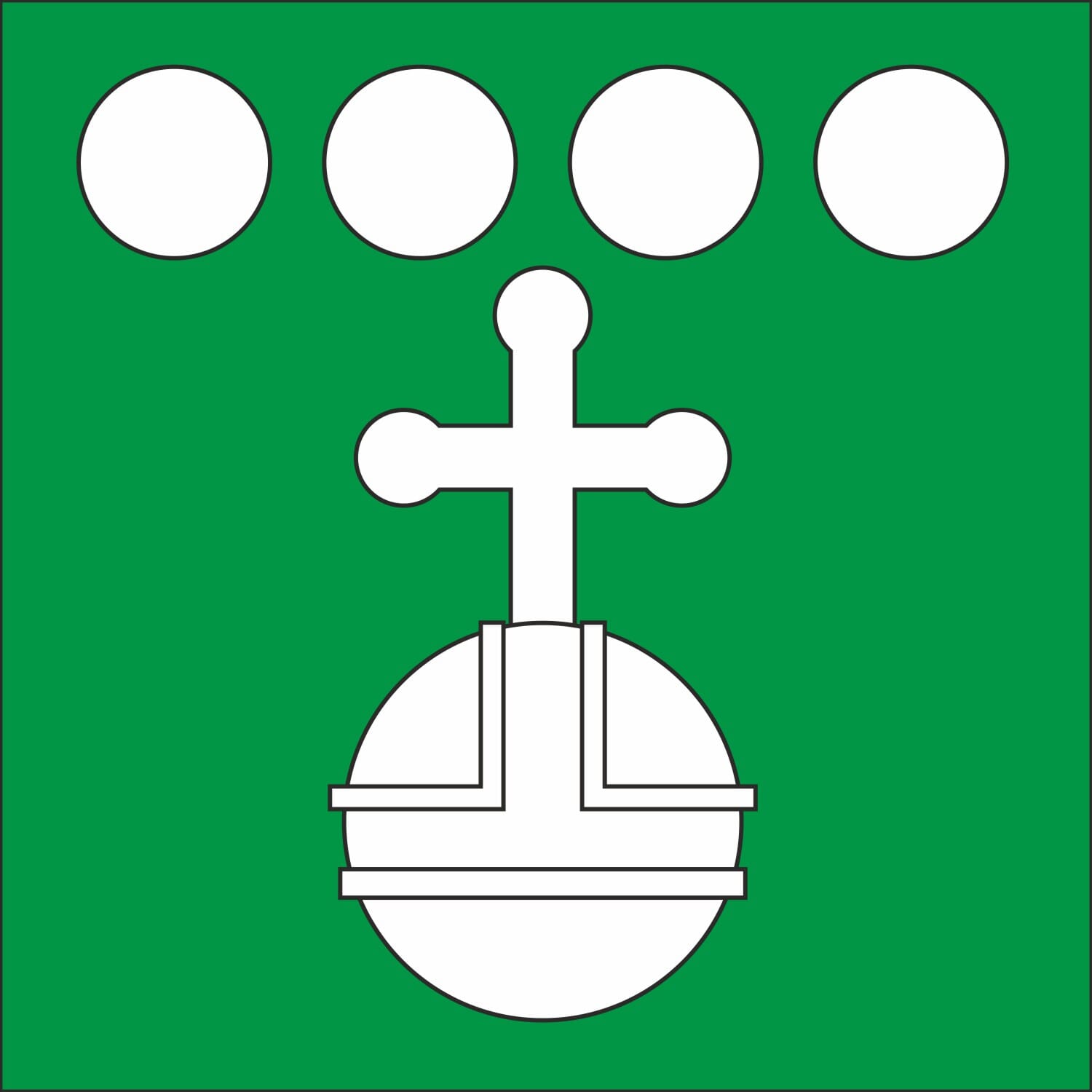 Fahne Gemeinde 3932 Visperterminen (VS) | 30 x 30 cm und Gr&ouml;sser - Bild 1