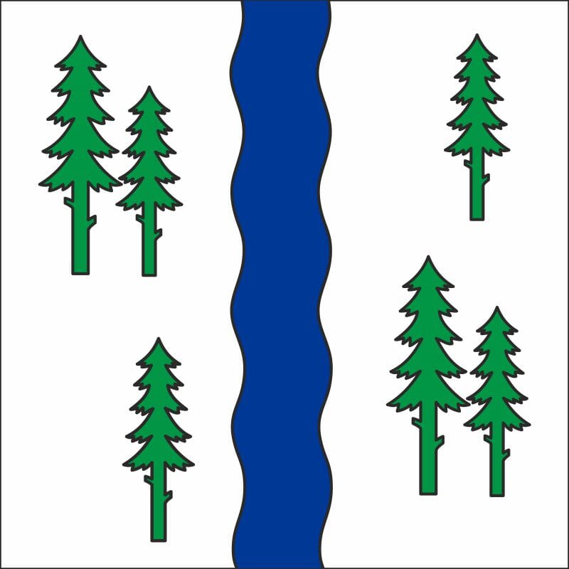 Fahne Gemeinde 9122/9125/9127 Neckertal (SG) (altes Wappen) | 30 x 30 cm und Gr&ouml;sser - Bild 1