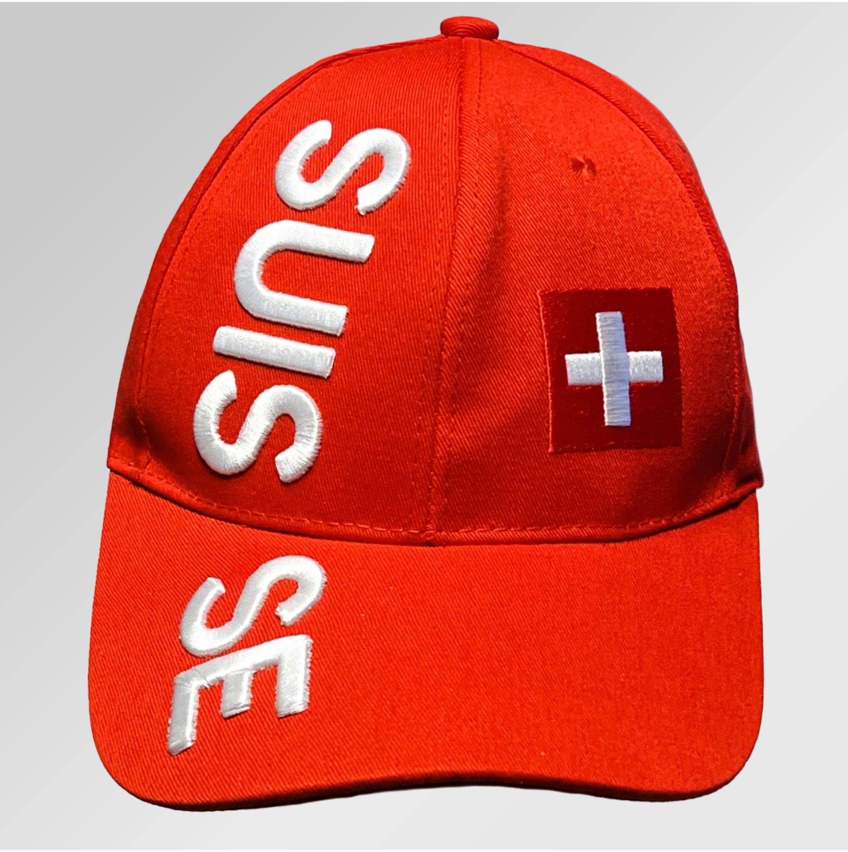 Schweiz Cap mit Schweizerfahne und SUISSE Stickerei - Bild 2