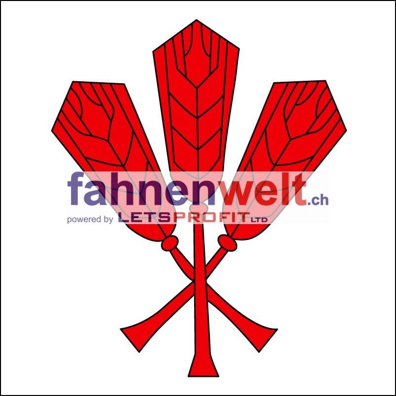 Fahne Gemeinde 2732 Saules (BE) | 30 x 30 cm und Gr&ouml;sser - Bild 1