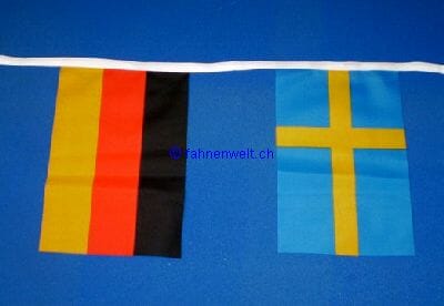 Fahnenkette mit 50 versch. L&auml;nder der ganzen Welt | aus Stoff RIESENGROSS | 50 Fahnen 30 x 45 cm ca - Bild 1