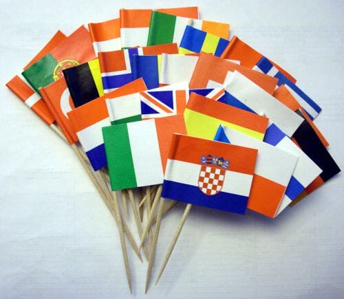 26 Mini-Fahnen mit diversen Europ&auml;ischen L&auml;ndern | 30 x 40 mm - Bild 1