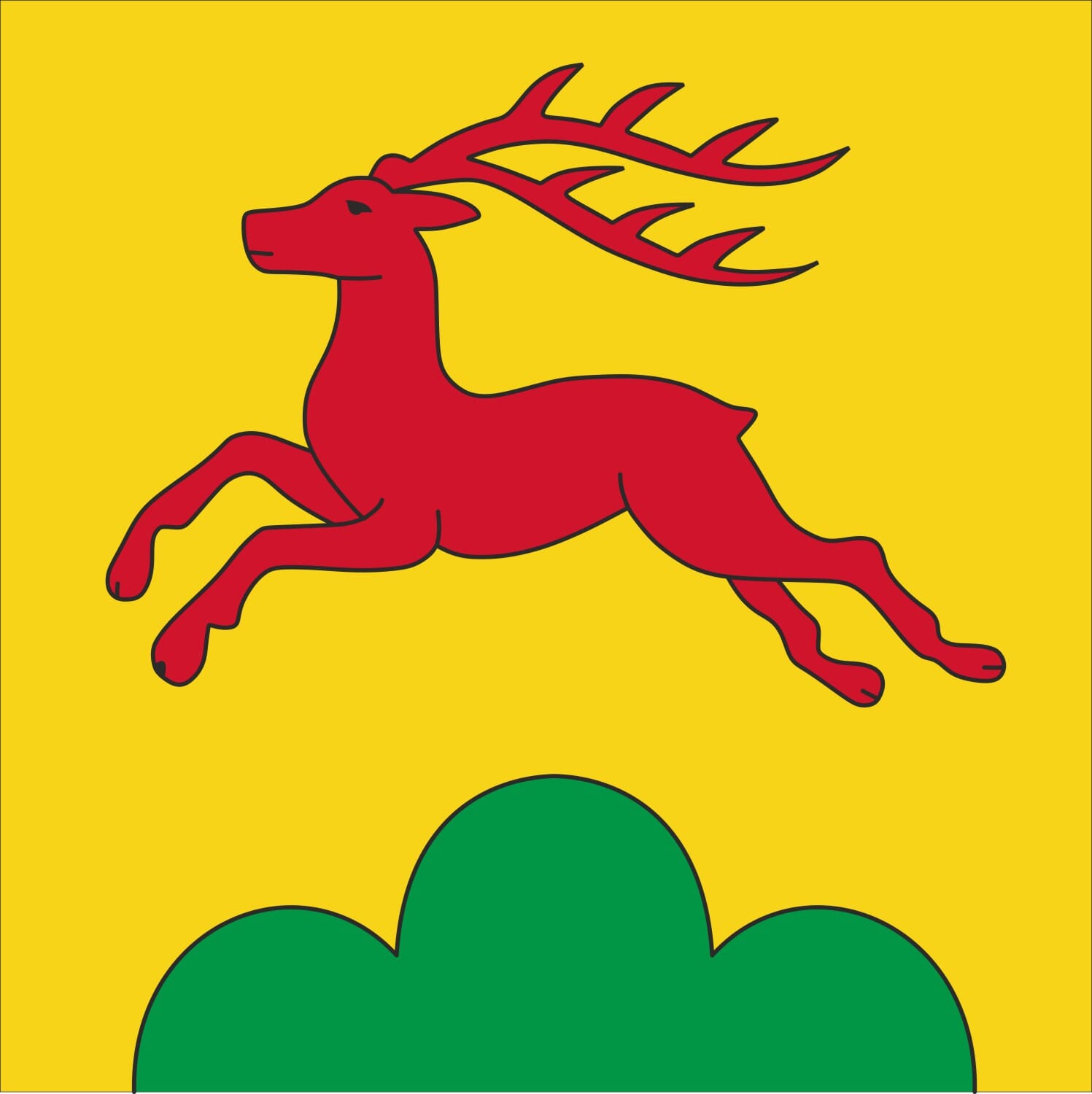 Fahne Gemeinde 4524 G&uuml;nsberg (SO) | 30 x 30 cm und Gr&ouml;sser - Bild 1