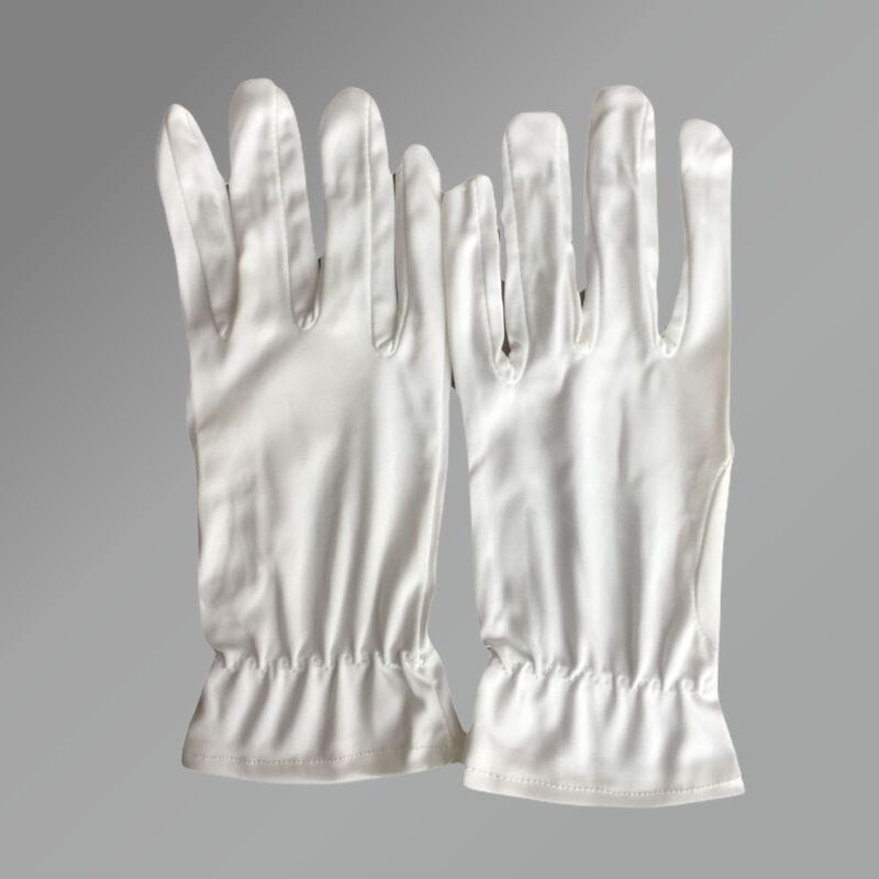 Weisse Mikrofaser-Handschuhe &ndash; Gr&ouml;sse S&ndash;XL, atmungsaktiv - Bild 3