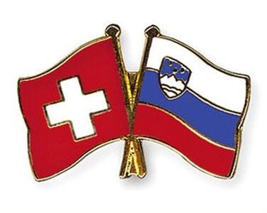 Freundschaftspin Schweiz-Slowenien | Gr&ouml;sse ca. 22mm - Bild 1