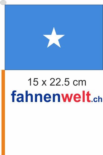 Somalia Fahne / Flagge am Stab Pack &agrave; 4 St&uuml;ck | 15 x 22.5 cm - Bild 1