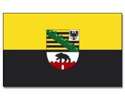 Sachsen-Anhalt Hissfahne gedruckt quer | 90 x 150 cm - Bild 1