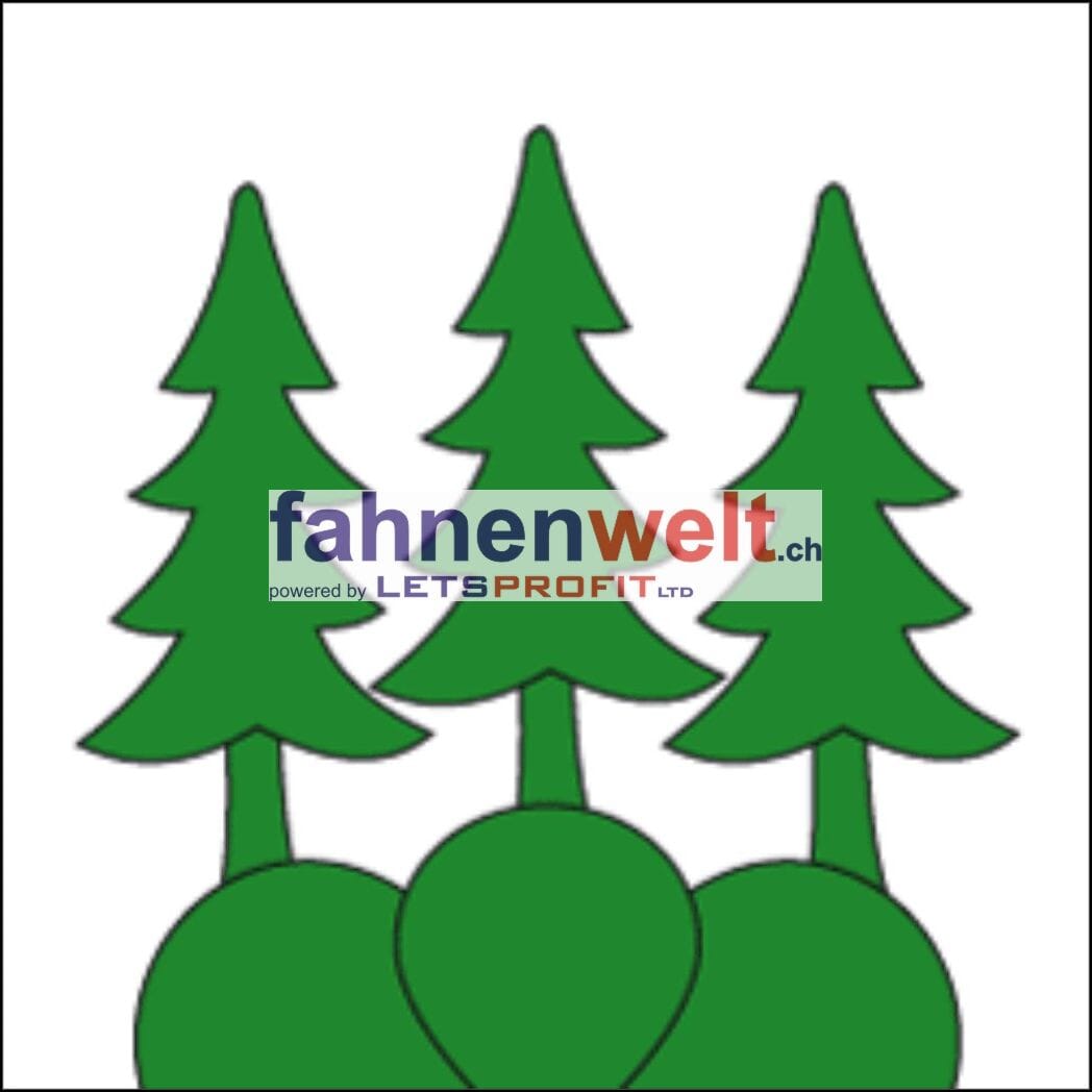Fahne Gemeinde 3086 Zimmerwald Ehemalige Gemeinde (BE) | 30 x 30 cm und Gr&ouml;sser - Bild 1