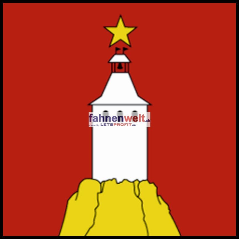 Fahne Gemeinde 1635 La Tour-de-Treme Ehemalige Gemeinde (FR) | 30 x 30 cm und Gr&ouml;sser - Bild 1
