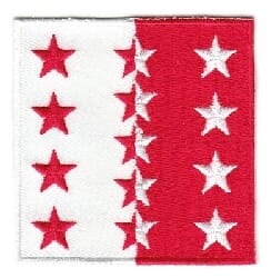Patch Sticker zum aufb&uuml;geln Wallis | 7 x 7 cm - Bild 1