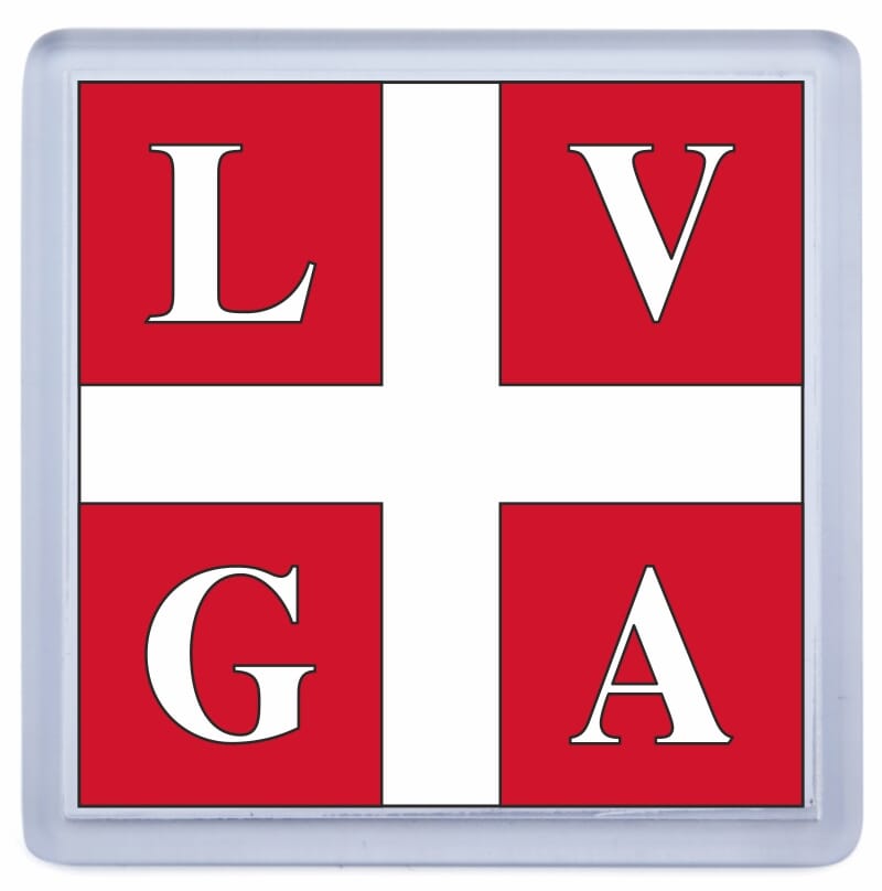 Glasuntersetzer Gemeinde Lugano | 90 x 90 mm - Bild 1