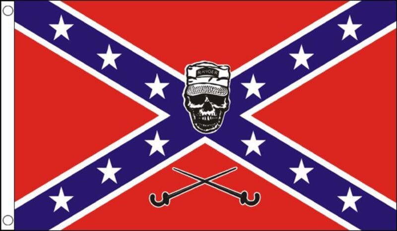 Konf&ouml;derierte Soldaten/Confederate Soldier Skull Fahne gedruckt | 90 x 150 cm - Bild 1