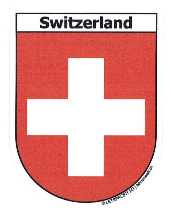 Wappen Switzerland Aufkleber CH | ca. 13.5 x 17.7 cm - Bild 1