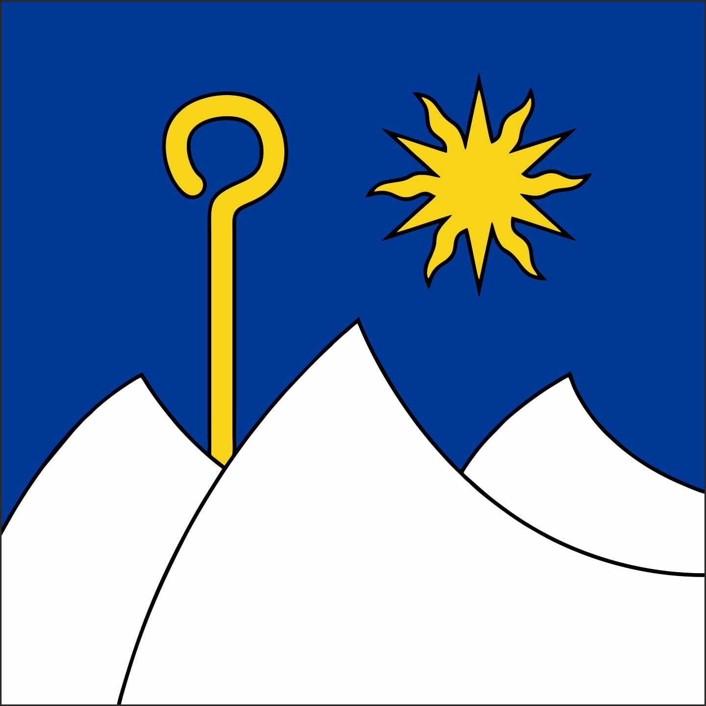 Fahne Gemeinde 3956 Guttet-Feschel (VS) | 30 x 30 cm und Gr&ouml;sser - Bild 1