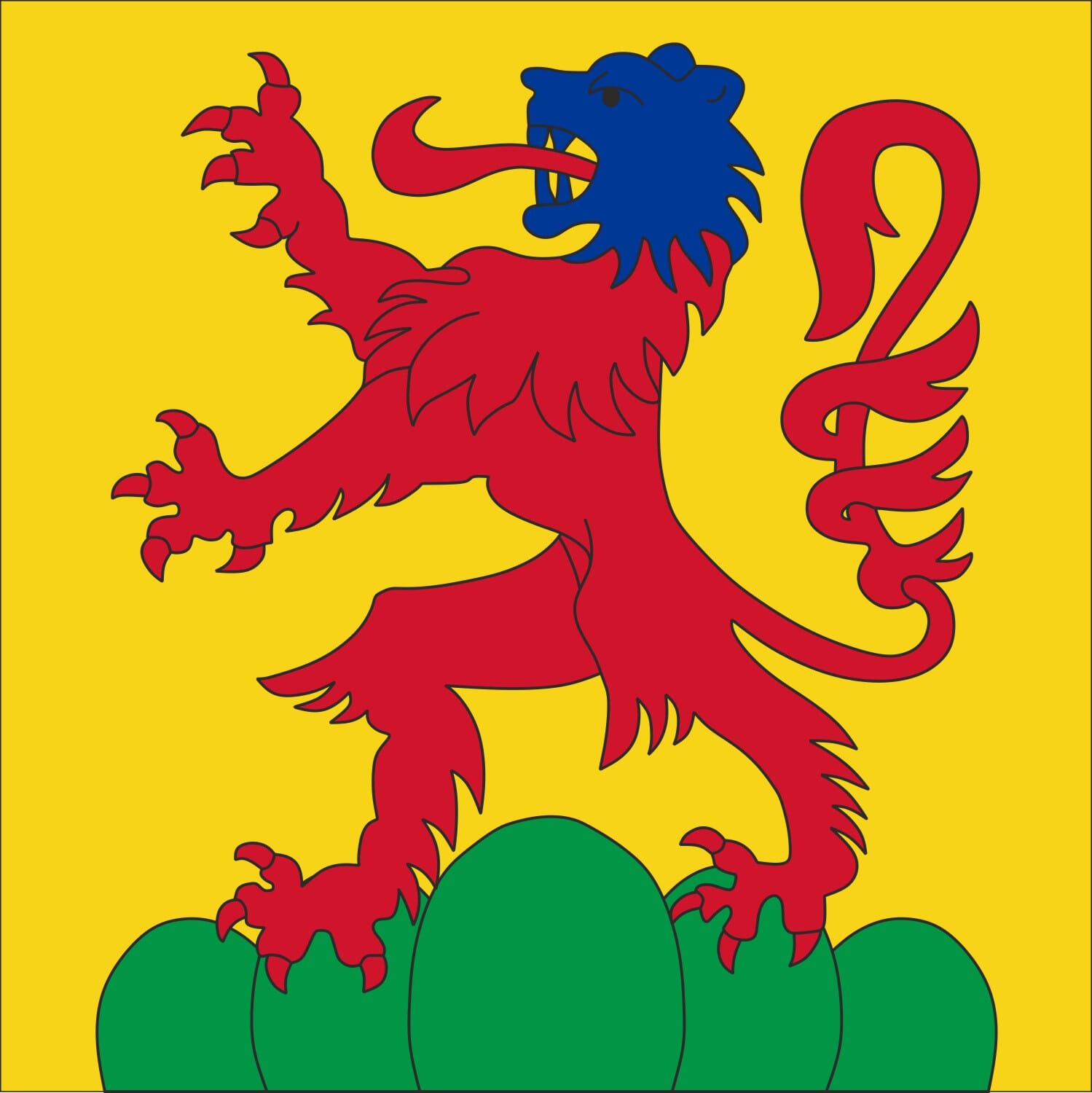 Fahne Gemeinde 6028 Herlisberg Ehemalige Gemeinde (LU) | 30 x 30 cm und Gr&ouml;sser - Bild 1